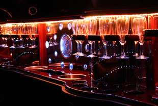 Disco bar and fibre optics