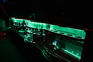 Interior view of bar and Champagne glasses