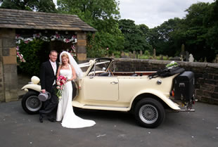 Wedding car in Bury, Lancashire