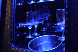 Champagne bar and glasses