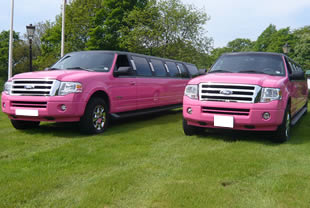 Pink limo stops en route to Bolton, Lancs