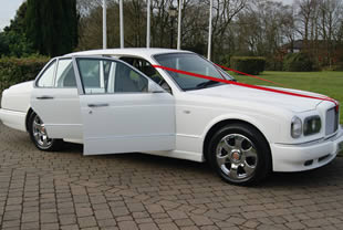 Wedding car on display in Bury, Lancashire