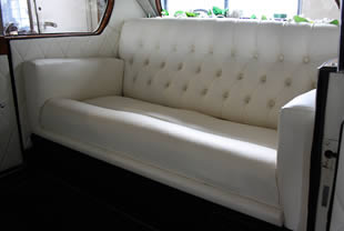 White leather seating