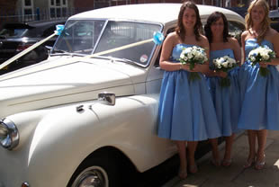 Bridesmaids with flowers (Bury, Lancs)